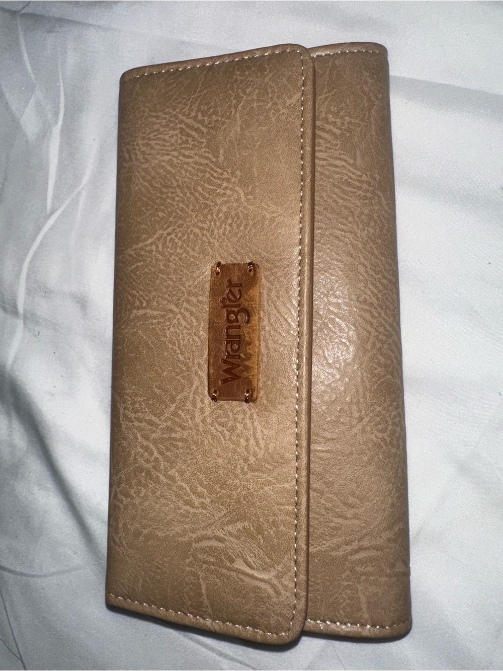 Wrangler Brown Distressed Continental Wallet Zip Coin Pocket